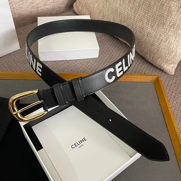 High-end brand Celine replica large western belt 35mm Cem17857