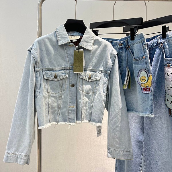 gucci cropped logo denim jacket replica gus42836 gucci cropped logo denim jacket replica gus42836
