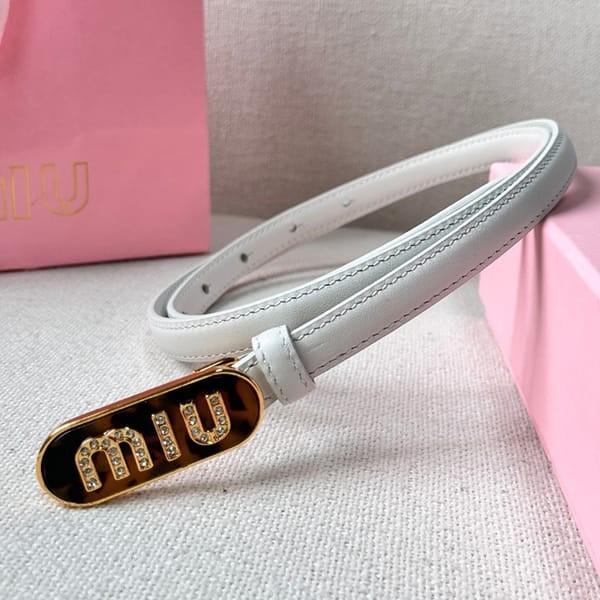 New design Miu Miu replica Logo slim belt with metal buckle myy29414