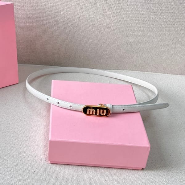 New design Miu Miu replica Logo slim belt with metal buckle myy29414