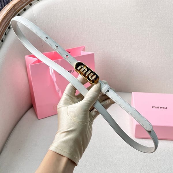 New design Miu Miu replica Logo slim belt with metal buckle myy29414