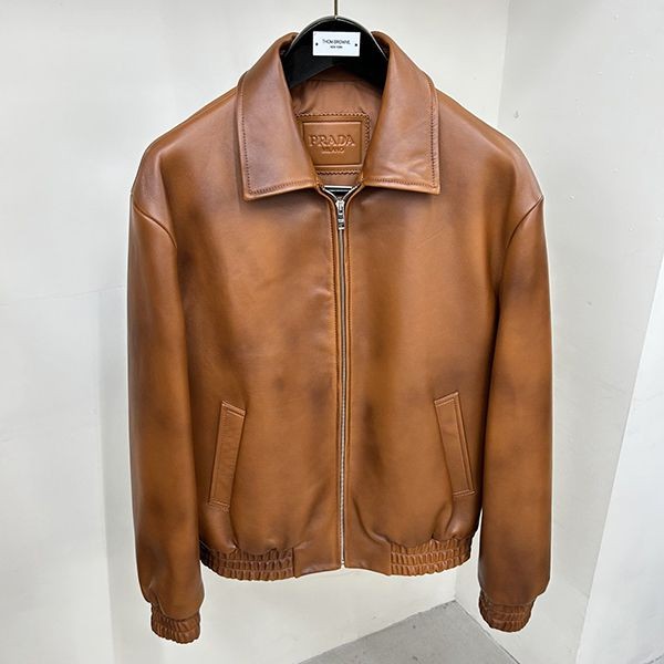 Super popular Prada aviator leather jacket replica pub54121