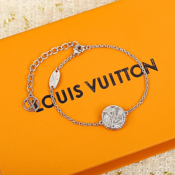 Louis Vuitton L to V Bracelet Replica Rhinestone M69587