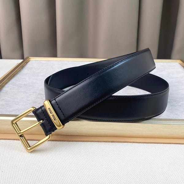 Free shipping Miu Miu replica logo leather belt myw35562
