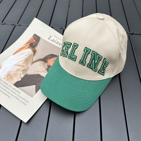 Very popular: Celine logo applique baseball cap Cem32293
