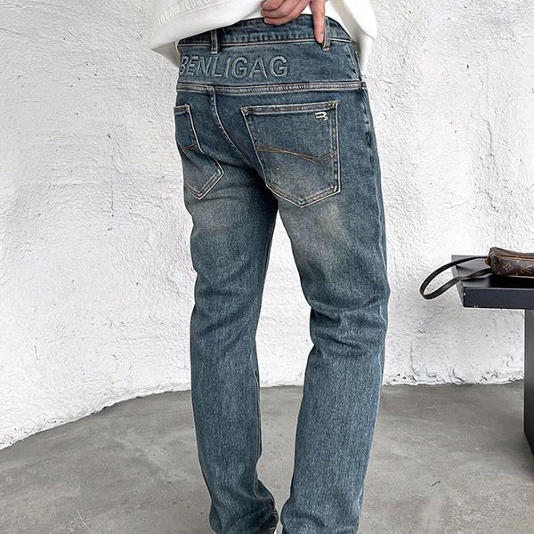 Immediate shipping Balenciaga Japanese denim wide baggy jeans baj52637