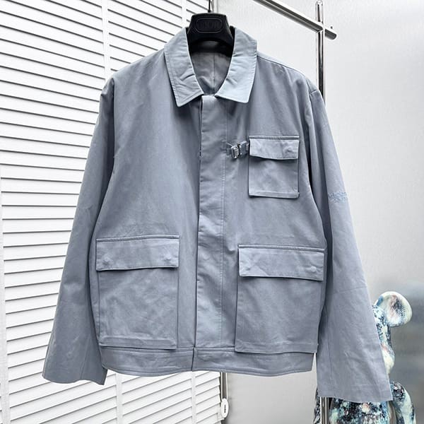 Love at first sight? Dior copy cotton jacket blue 313C401A5673