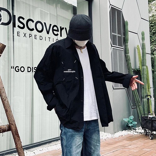 Maison Margiela Replica Oversized Logo Print Shirt Mak04873