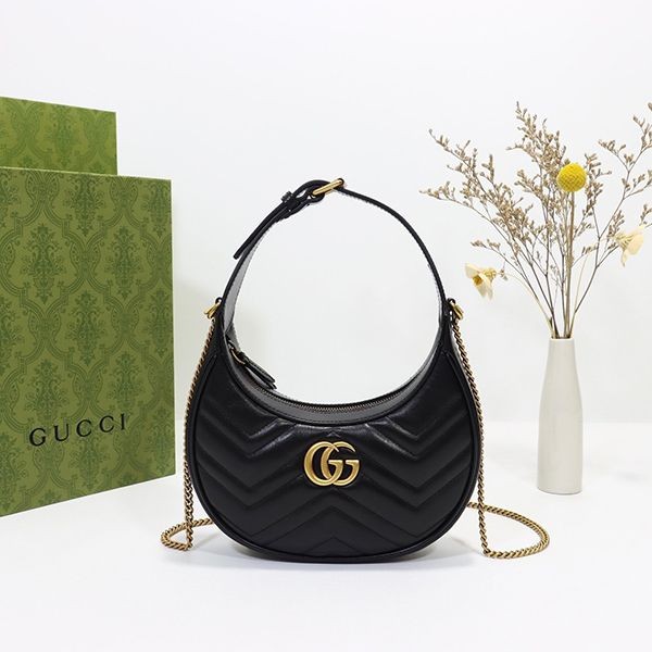 [New 23AW] Gucci Half Moon Shape Mini Bag Replica 69951