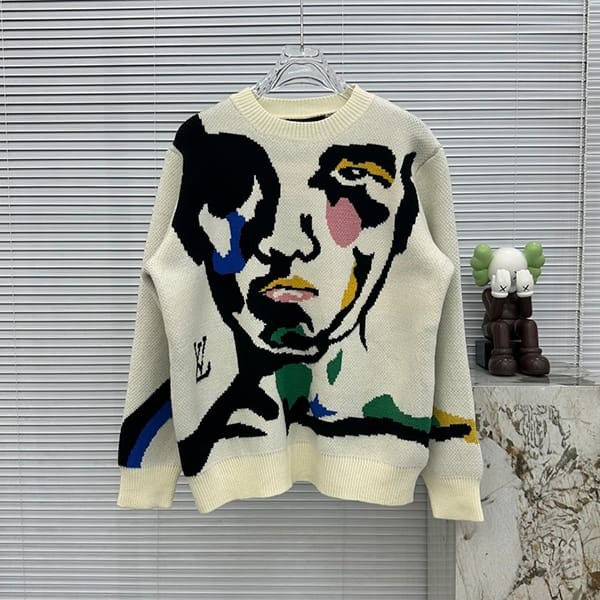 Perfect gift: Louis Vuitton summer knit sweater, cashmere and wool, fake 1ABXY6