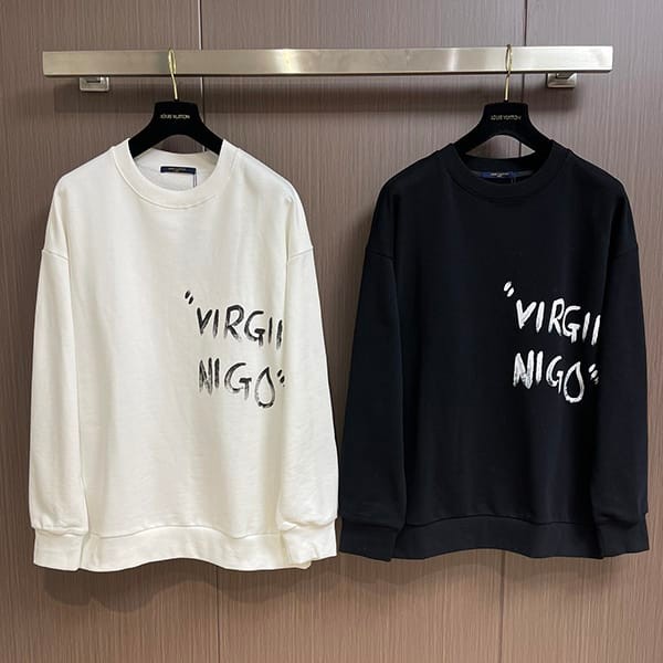 Stylish Louis Vuitton Embroidered Cotton Sweatshirt Replica 2 Colors vuz12651 Stylish Louis Vuitton Embroidered Cotton Sweatshirt Replica 2 Colors vuz12651