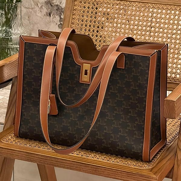 Celine CABAS 16 Textile Calfskin Replica Cea87390