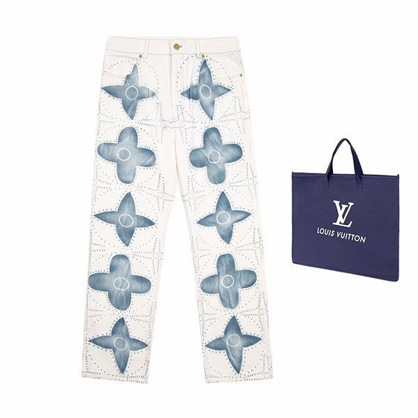 Louis Vuitton Denim Pants Monogram Patchwork vul28033