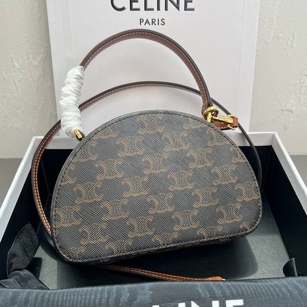 New design Celine replica Triomphe half moon case bag 10K642ECM04LU