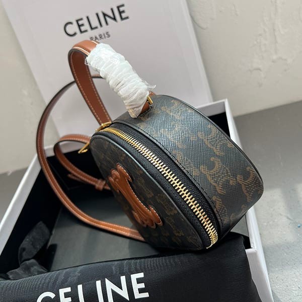 New design Celine replica Triomphe half moon case bag 10K642ECM04LU