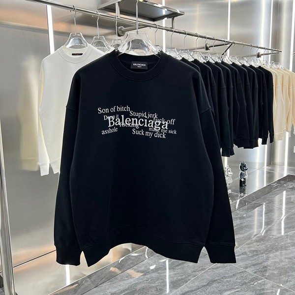 Balenciaga logo cotton sweatshirt replica bah14992