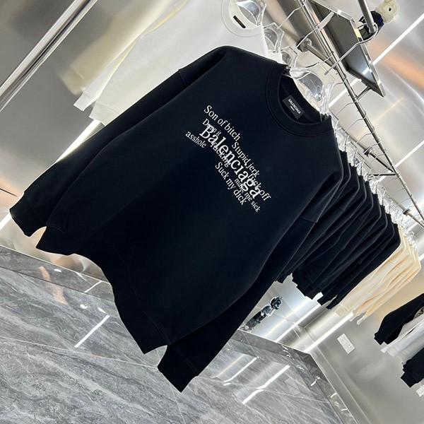 Balenciaga logo cotton sweatshirt replica bah14992