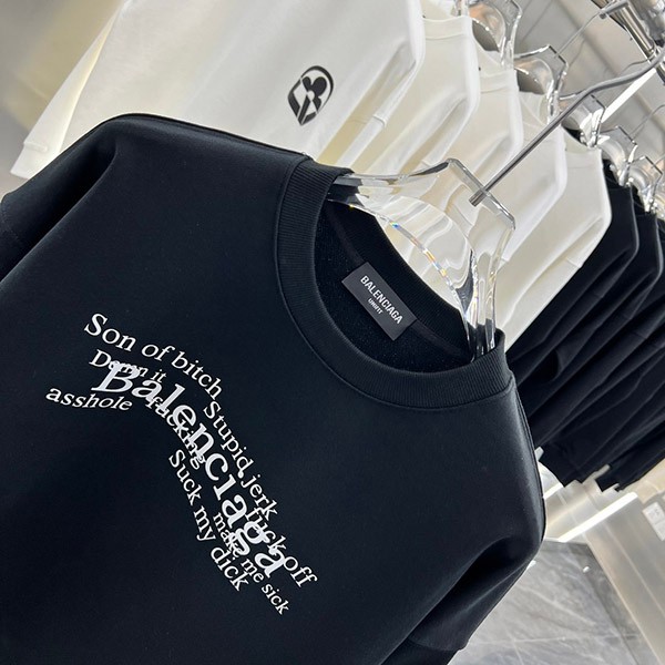 Balenciaga logo cotton sweatshirt replica bah14992