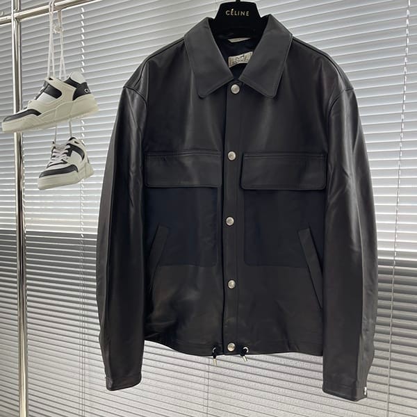 New sale Hermes replica leather jacket in melon nubuck calf erv89916