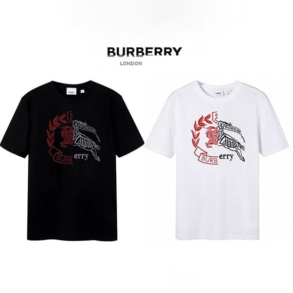 [Great Deal] Burberry Replica Embroidered EKD T-shirt 2 Colors Bat63545
