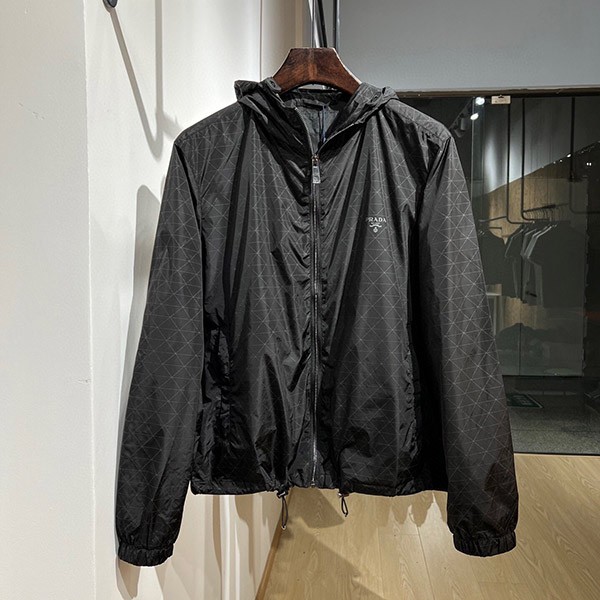 Prada Hooded Re-Nylon Blouson Jacket Replica pub87805