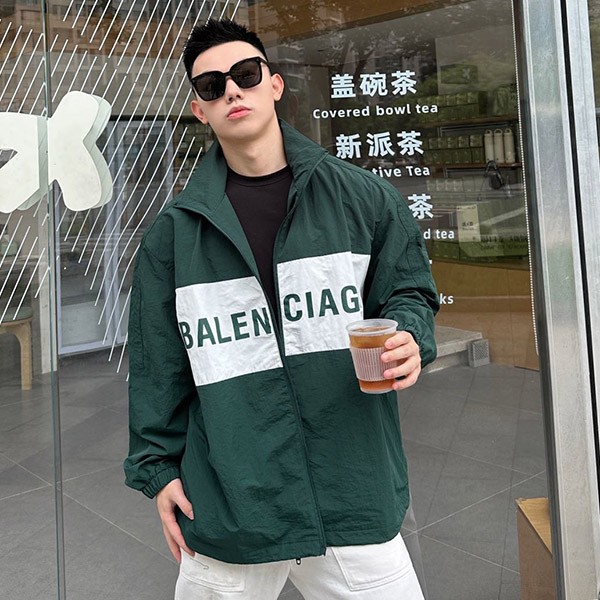 Cheap price! Balenciaga replica mesh lined nylon x denim jacket bav58758