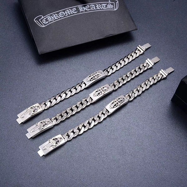 Chrome Hearts Double ID Bracelet Replica Floral Cross Kub22395 Chrome Hearts Double ID Bracelet Replica Floral Cross Kub22395