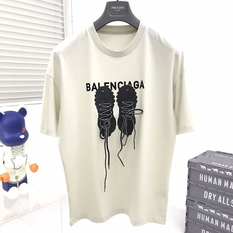 No.1 Popular [Balenciaga] Logo Cotton T-shirt Replica bar05197