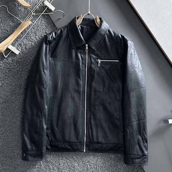 Prada Caramel Nappa Leather Jacket pub60977