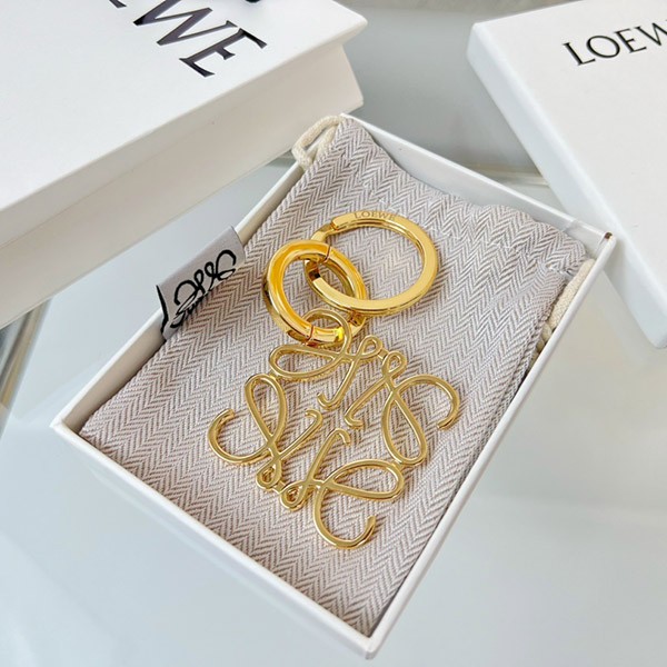 Loewe Brooch Replica Anagram Motif Metal Key Ring loa99477