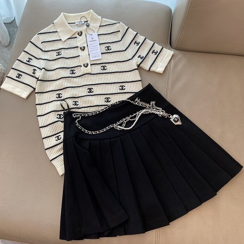 *Sold out* Chanel Runway Skirt Replica Bottom Set sht52676