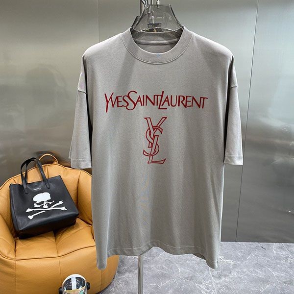 Classic Saint Laurent Replica Reverse Logo Short Sleeve T-Shirt Sac49845 Classic Saint Laurent Replica Reverse Logo Short Sleeve T-Shirt Sac49845