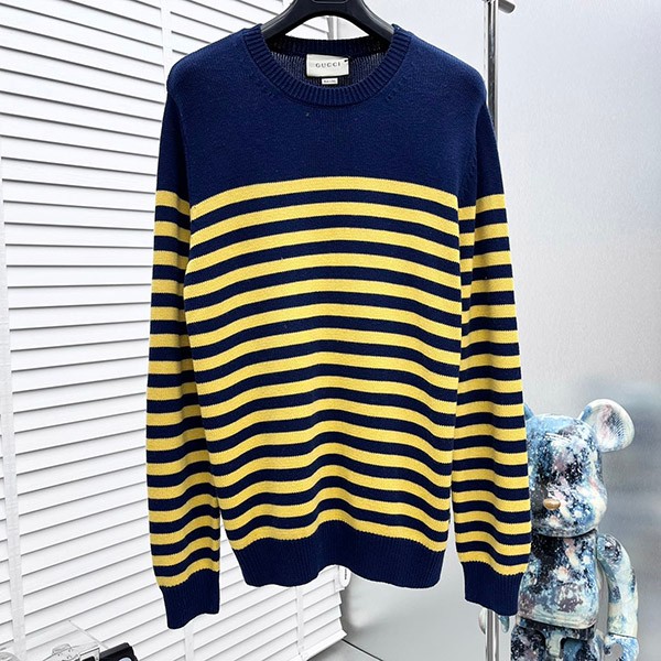 Gucci replica striped wool and cotton sweater guz12342