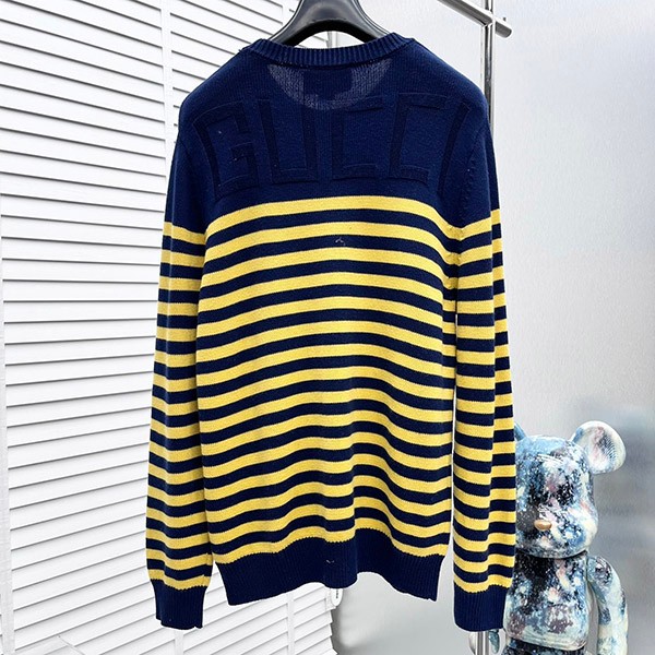 Gucci replica striped wool and cotton sweater guz12342
