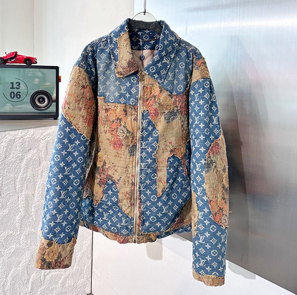 Very popular! Louis Vuitton Monogram Denim Jacket Replica vuv93118 Very popular! Louis Vuitton Monogram Denim Jacket Replica vuv93118