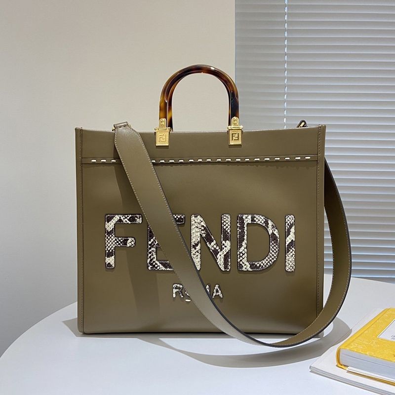 ☆Super popular☆Fendi Sunshine replica medium leather/elaf leather shopper fes47213