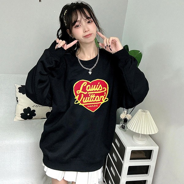 Louis Vuitton Replica Intarsia Jacquard Heart Crew Neck vuf67765