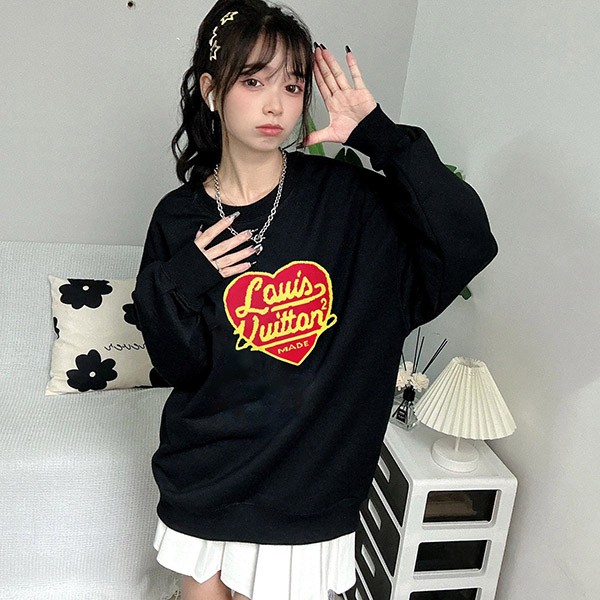 Louis Vuitton Replica Intarsia Jacquard Heart Crew Neck vuf67765