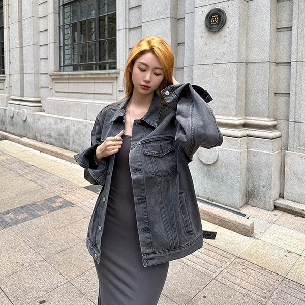 Balenciaga oversized denim jacket replica bap87643