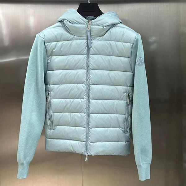 New and hard to find Moncler knitted cuff down jacket with hood mof47892