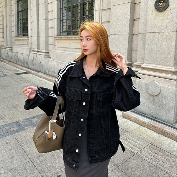 Balenciaga x Adidas replica oversized denim jacket bav78775