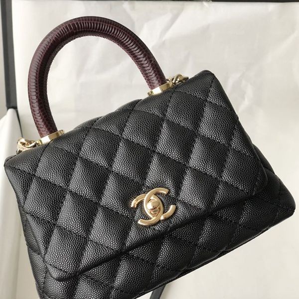 Chanel Top Handle Flap Bag Fake Mini Attention-grabbing! shi98753