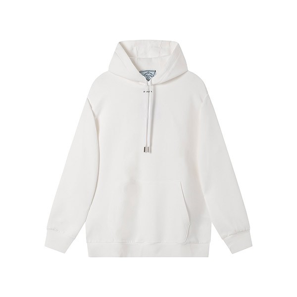 Prada Kangaroo Pocket Logo Hoodie Replica puv12616