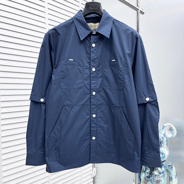 Gucci Replica Embroidered Cotton and Nylon Shirt 747375