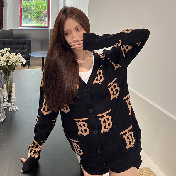 Burberry Monogram Wool Jacquard Cardigan Replica Bay57118