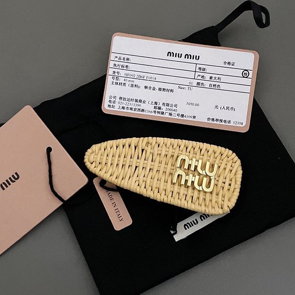 Super limited edition Miu Miu logo braided hair clip replica myp14310