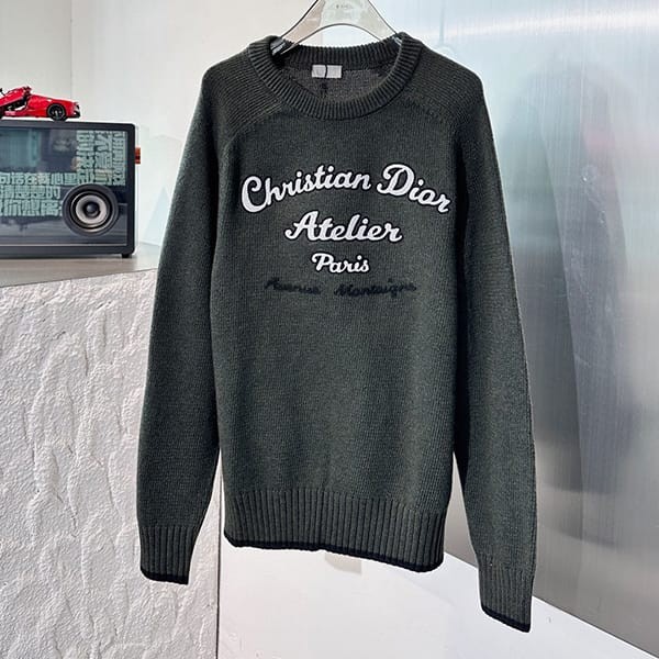 New design Dior Atelier logo wool sweater replica 213M640AT298C889 New design Dior Atelier logo wool sweater replica 213M640AT298C889