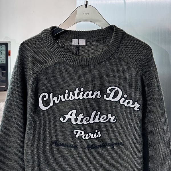 New design Dior Atelier logo wool sweater replica 213M640AT298C889