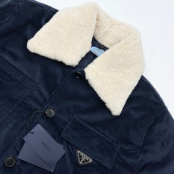 Prada corduroy quilted jacket replica puc65529