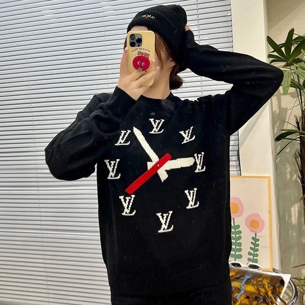 23 Autumn/Winter Pre-Louis Vuitton Clock Intarsia Pullover Replica 1AA4HL